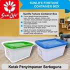 box plastik container fortune 30L dengan roda 2