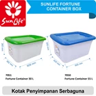 box plastik container fortune 30L dengan roda 4