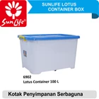 Lotus box plastik container 100L dengan roda 1