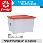 Lotus box plastik container 130L dengan roda 1