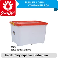 Lotus box plastik container 130L dengan roda