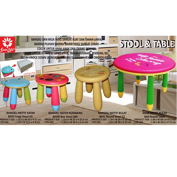 Round plastic stool