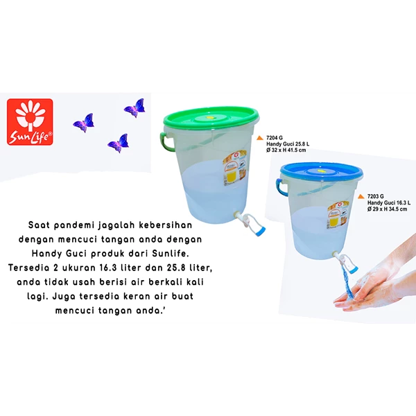 Ember container kran cuci tangan Handy Guci